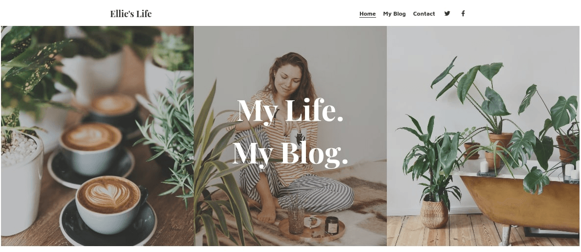 null Website template used by client for self-care tips